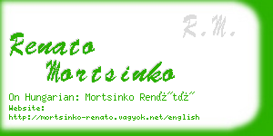 renato mortsinko business card